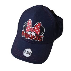 NWT Disney Jerry Leigh girls Minnie mouse baseball hat, navy blue